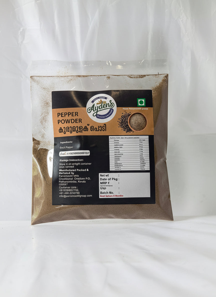 Aydens Pepper Powder – 100g | Premium Kerala Spice