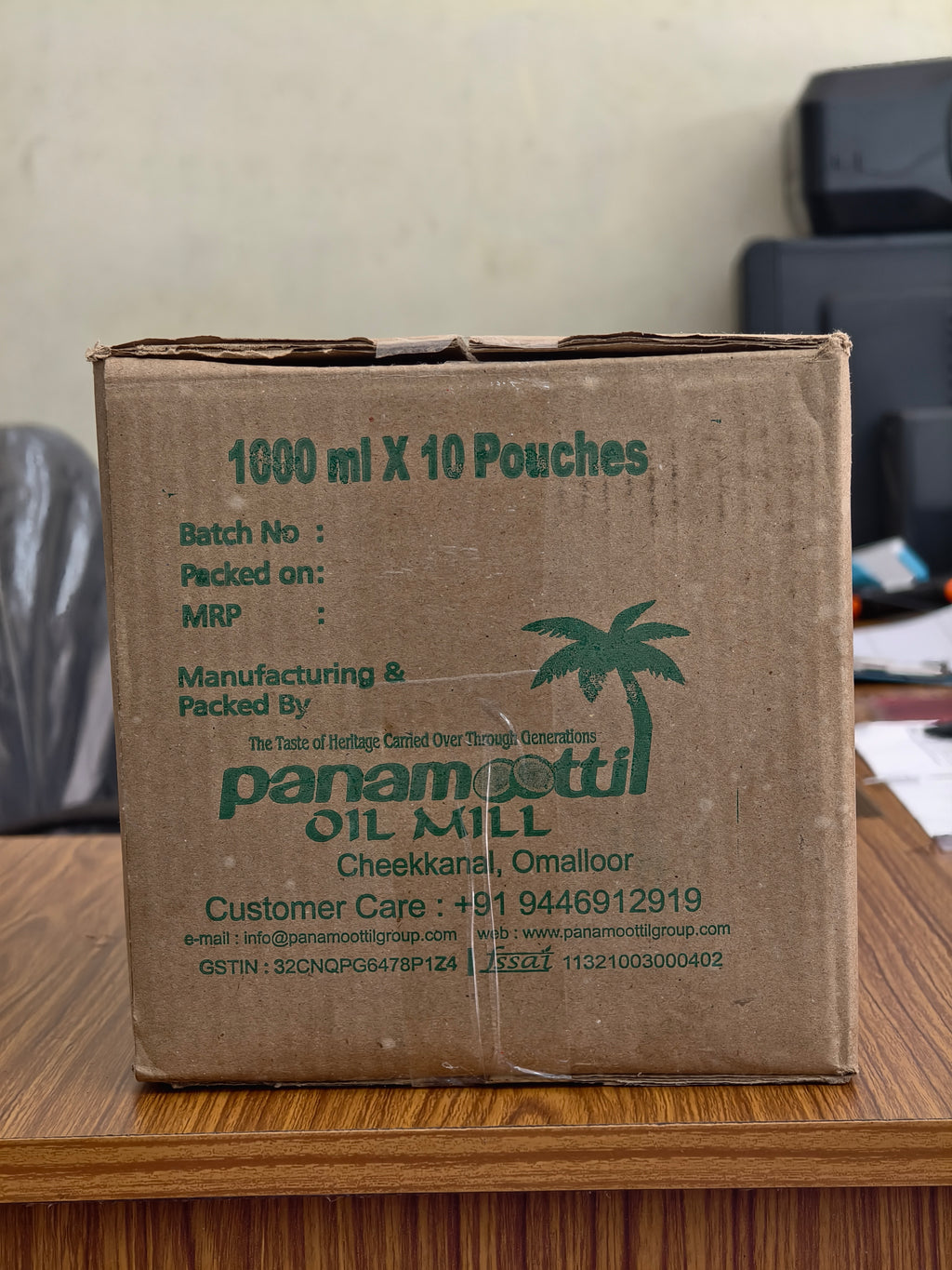 1 LITER COCONUT OIL POUCH (1000× 10 pack)