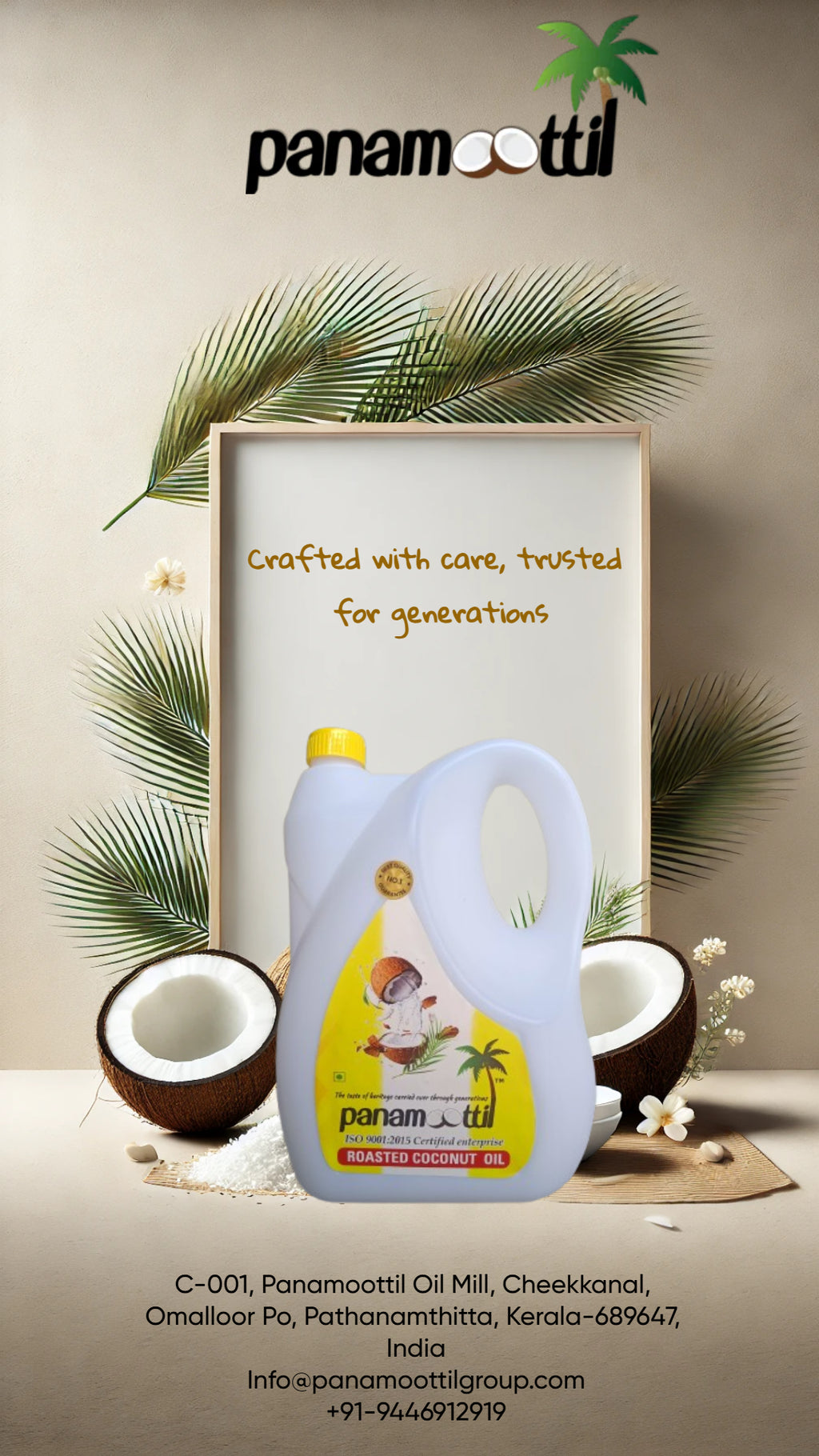 Panamoottil Roasted Coconut Oil – 5kg Premium Can